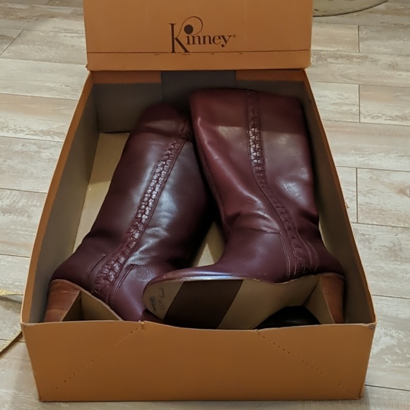 Kinney Shoes - Vintage Kinney Leather Maroon Boots